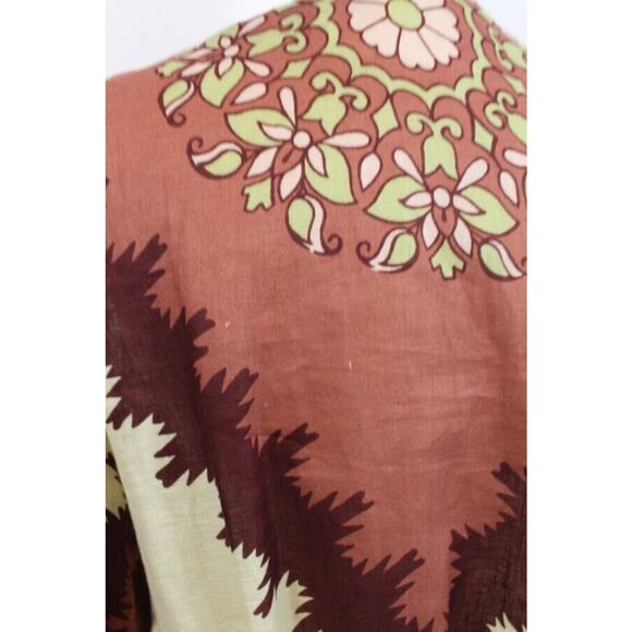 JOHANNA ORTIZ Sz 10 Sacred Soul Midi Dress Linen Midi Tie Front - Picture 6 of 16